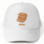 Vintage Brown Typewriter Mesh Hats