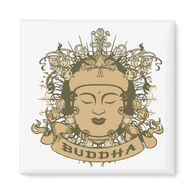 Vintage Buddha Face Magnet by BuddhaGifts