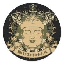 Vintage Buddha Face stickers by BuddhaGifts Vintage Buddha Face stickers