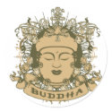 Vintage Buddha Face stickers by BuddhaGifts Vintage Buddha Face stickers