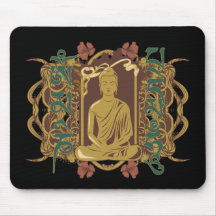 Vintage Buddha Mantra Mouse Pad