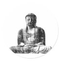 Vintage Buddha Sticker by rudejapan Vintage Buddha Sticker
