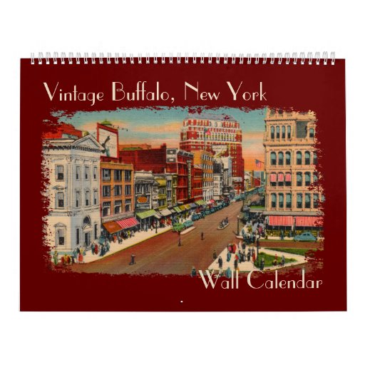 Vintage Buffalo NY Wall Calendar Zazzle Vintage Buffalo NY Wall Calendar Zazzle