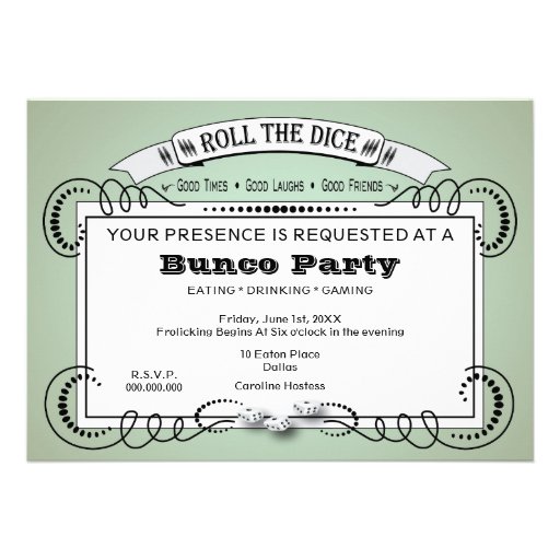 Vintage Bunco Announcement