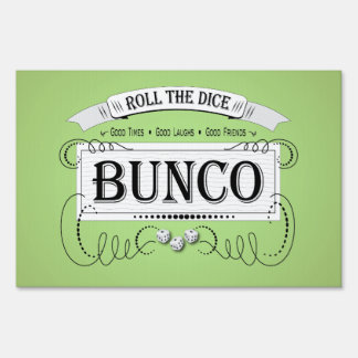 Bunco Yard Signs, Bunco Lawn Signs