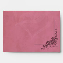 Vintage Burgundy Wedding Envelope