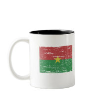 Vintage Burkina Faso Flag Coffee Mugs