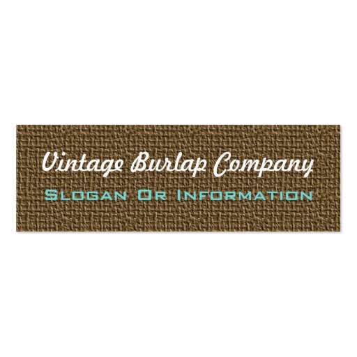 Vintage Burlap Business Cards