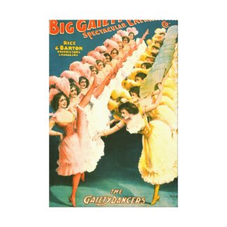 Vintage Burlesque Show Advertisement 1900 Canvas Prints