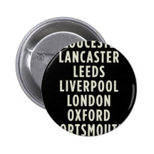 Vintage Bus Scrolls / London Edition Pinback Buttons