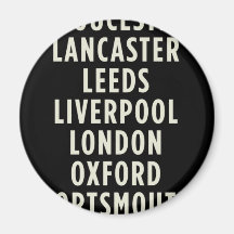 Vintage Bus Scrolls / London Edition Refrigerator Magnets