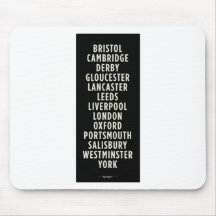 Vintage Bus Scrolls / London Edition Mousepad