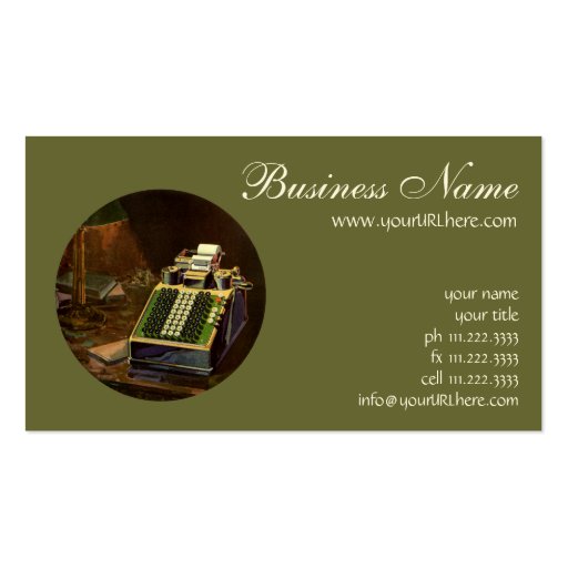 Vintage Business, Accountant, Accounting Machine Business Cards (front side)