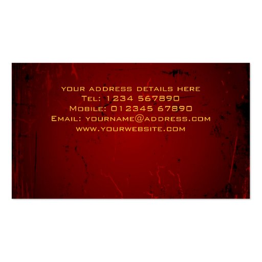 Vintage Business Card (back side)