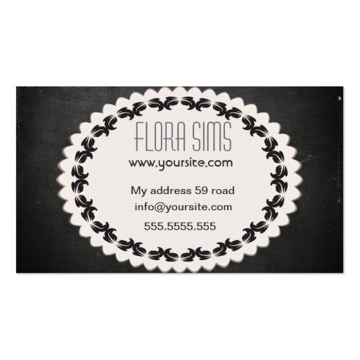 Vintage Business Card (back side)