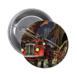 Vintage Business, Firemen Firefighters Fire Trucks Buttons