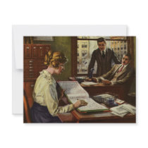Vintage Business Meeting Custom Invites