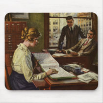 Vintage Business Meeting Mouse Pad