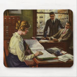 Vintage Business Meeting Mouse Pad