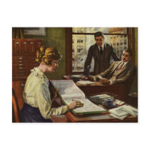 Vintage Business Meeting Postcard