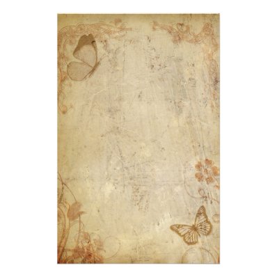 Vintage Butterflies Customized Stationery