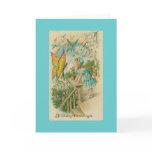 Vintage Butterflies Happy Birthday Greeting Card