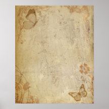 Vintage Butterflies Print