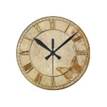 Vintage Butterflies Round Clocks