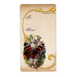 Vintage Butterfly and Flower Gift Labels