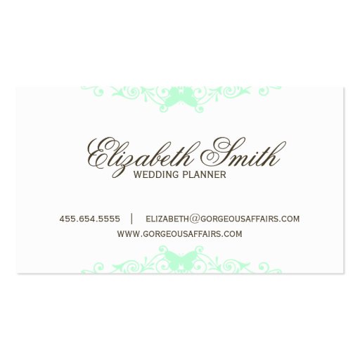 Vintage Butterfly Blue Business Card (back side)