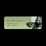 Vintage Butterfly Christmas Return Address Labels