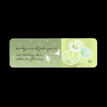 Vintage Butterfly Christmas Return Address Labels