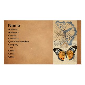 Vintage Butterfly Collection Business Card