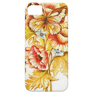 Vintage Butterfly Floral iPhone 5 Cases