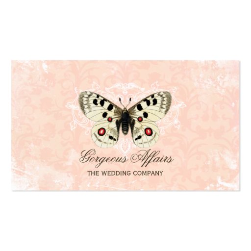 Vintage Butterfly pink Business Card