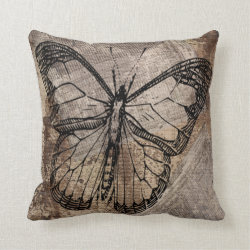 Vintage Butterfly Throw Pillows