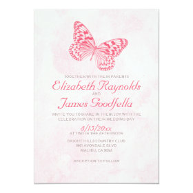 Vintage Butterfly Wedding Invitations Personalized Announcement