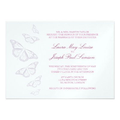 &#39;Vintage&#39; Butterfly Wedding Invitations
