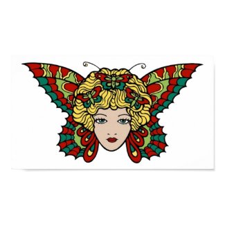 Vintage Butterfly Woman Tattoo Art print