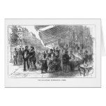 Vintage Cafe Boulevard Montmartre Paris Card