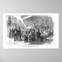 Vintage Cafe Boulevard Montmartre Paris Print