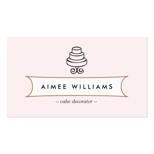 VINTAGE CAKE LOGO II for Bakery, Cafe, Catering Business Cards