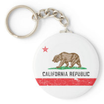 Vintage California Flag Keychain