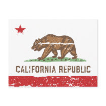 Vintage CALIFORNIA Flag postcards by flagshirts Vintage CALIFORNIA Flag postcards