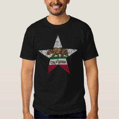 Vintage California Flag Star T Shirt