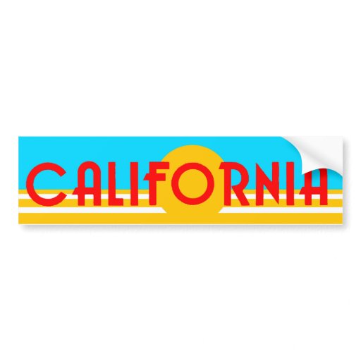 VIntage California Logo Bumper Sticker Car Bumper Sticker Zazzle