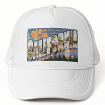 Vintage California Postcard Hat