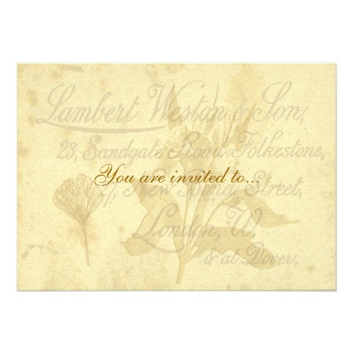 Vintage Calling Card Invitation