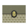 Vintage Cameo and Fabric Card Post Card