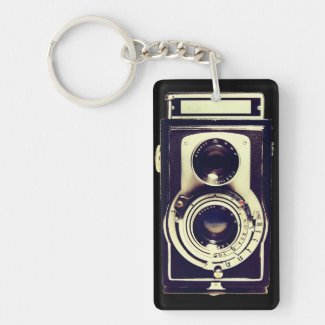 Vintage camera acrylic keychain